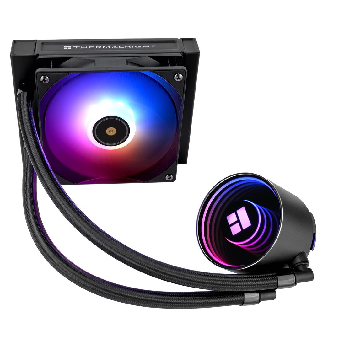 Thermalright Frozen Notte 120 ARGB Black Liquid CPU Cooler, 120mm PWM Fan with ARGB-Up to 2000RPM Speed, for AMD/AM4/AM5, Intel LGA1150/1151/1200/1700/1851, (Black-120MM)