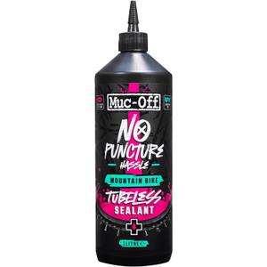 Muc-Off No Puncture Hassle Tubeless Sealant, 1 Liter - Advanced Bicycle Tyre Sealant with UV Tracer Dye That Seals Tears and Holes Up to 6mm
