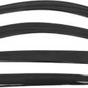 IKON MOTORSPORTS Tape on Window Visors Compatible with 2019-2025 Cadillac XT4, Acrylic Smoke/Tinted Rain Guards, Side Window Wind Deflectors 4PCS