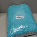 Amdrebio Blue Soft Round Rugs 4Ft for Kids Bedroom, Fluffy Circle Area Rugs for Teen Girls Boys, Cute Play Room Decor Aesthetic, Plush Shaggy Fuzzy Carpet for Nursery Classroom Preppy Dorm Playroom