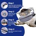 BARKLESS Dog Cone, Inflatable Dog Cone After Surgery for Large Breeds, Soft Surgery Collar with Enhanced Anti-Licking Guard Shield for Pets, Patented Protective Donut Collar (Gray, L)