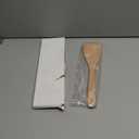 2PCS Wooden Spatulas for Cooking,12.8inch Uncoated Beech Wood Turners for Frying,Non-Scratch Wood Bevel Spurtle for Pan & Wok,Wooden Cooking Utensils for Non Stick Cookware,Long Handle Scraper (Thin 12.8" Angled Edge)