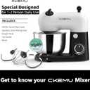 Stand Mixer, Compact & Space-Saving, Stainless Steel Bowl, Unique & Playful Design, Effcient Motor, Dishwasher-Safe Attachments, SM-2549A (Panda)