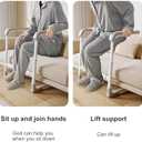 Glnnk Couch Stand Assist Aid for Elderly: Chair Sofa Lift Assis Devices for Seniors Sit to Stand - Height & Width Adjustable Mobility Daily Living Aid Rail Assistance Handle (Grey)