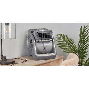 Lasko Misto Outdoor Misting Blower Fan, Ideal for Sports, Camping, Decks & Patios, 3 Speeds, 15", Gray, 7050, Medium
