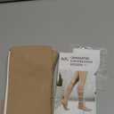 Lin Performance 15-20 mmHg Compression Stockings for Women & Men, Thigh High Dot-Top Open Toe, Leg Support for Daily & Travel Comfort Socks (Beige,XXL)