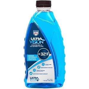 UltraVision Windshield Washer Fluid - Advanced Formula for Car Windshield Wiper Fluid Crystal-Clear Vision in Weather Conditions +32F - All Weather - Bug Remover - 1 US Quart