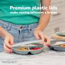 WeeSprout Silicone Divided Plates (With Lids), 100% Food Grade Silicone Divided Plates for Toddlers & Kids, Dishwasher & Microwave Safe (Confetti)