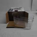 12 PACK Multi-Use Clear Plastic Storage Bins for Organizing w/ Labels - Home, Kitchen, Bathroom, Office, Pantry Cabinet Shelf Organizer Bins - SOHO Collection, RV, Fridge Organization Containers (Medium)