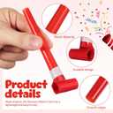 BESPORTBLE 50Pcs Party Blowers Noisemakers for Kids Birthday - Red Plastic Whistle Blowouts Party Favors for Kids Adults New Year Celebration Carnival and Games Supplies