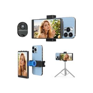 5" Selfie Monitor Screen for iPhone, Back Camera Selfie Monitor with Low Latency HD Screen - Portable Phone Vlog Monitor w/Bluetooth Remote, Perfect for Content Creators on TikTok YouTube (Black)