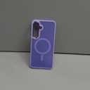 for Samsung Galaxy S24 FE Case, Matte Magnetic Phone Case with 1 Screen Protector, Support for Magsafe, Translucent Frosted Slim Shockproof Protective Cover for Samsung Galaxy S24 FE, Lavender Purple