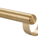 Curtain Rods for 28-68” Windows, Splicing Construction, 1” Adjustable Drapery Rod with Aluminum Alloy Brackets and Finials for Window, Sliding Door, Patio, Living Room Decoration, Brushed Gold