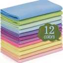 XSEINO 12 Rolls 8"x35" 1.4mm Thick Soft Felt Fabric Sheet 12 Assorted Macarone Series Colors Felt Pack for DIY Craft Sewing Squares Nonwoven Patchwork