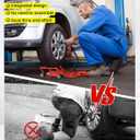 Foldable Tire Jack Tool with Roller Plate, Tire Lifter Lifting Tool | Effortless Tire Jack Disassembly Tool for Car, SUV, Large Off-Road Trucks, Mobile Passenger Cars and Vehicles