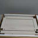 ChooChoo Farmhouse End Table Set of 2, Narrow Side End Table with Storage Shelf, Rustic A-Design Nightstand Sofa Table for Living Room, Bedroom(White&Brown)