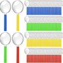 100 Pcs 10X Magnifying Glasses Bulk, 45 MM Colorful Handheld Reading Magnifier Mini Plastic Magnifiers for Reading Book, Newspaper, Outdoor Exploration, Science (4 Colors)