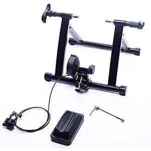 BalanceFrom Bike Trainer Stand Steel Bicycle Exercise Magnetic Stand with Front Wheel Riser Block, Black