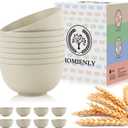 Homienly Wheat Straw Bowls Set of 8, Unbreakable Cereal Bowls, Microwave and Dishwasher Safe Kitchen Bowl Set for Dinner, Soup, Cereal, Snack, Bowl for Kitchen, Camping(Beige, 26 OZ)