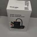 10-in-1 Portable Car Battery Jump Starter with Air Compressor, 6000A 160PSI Portable Car Jumper Starter (All Gas 12L Diesel), 12V Jump Box Car Battery Jump Starter with Jumper Cables, Lights