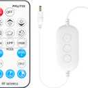 PAUTIX RF Remote Dimmer for Single Color LED Strip Lights,18-Key Wireless Remote and in-line Controller DC 5-24V for 3528/2835/5050/COB LED Tape Lights,Timer Function