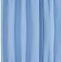PiccoCasa Blackout French Door Curtain Panel - Blackout Door Curtain Solid Drapery with Tiebacks - 1 Panel Sky Blue W25 x L40