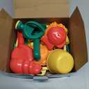 Beach Toys for Kids - Sand Toys Set Includes Collapsible Sand Bucket Shovel and Sand Rake Toy for Beach 12 PCS, Sandbox Toys Sandcastle Building Kit (A)
