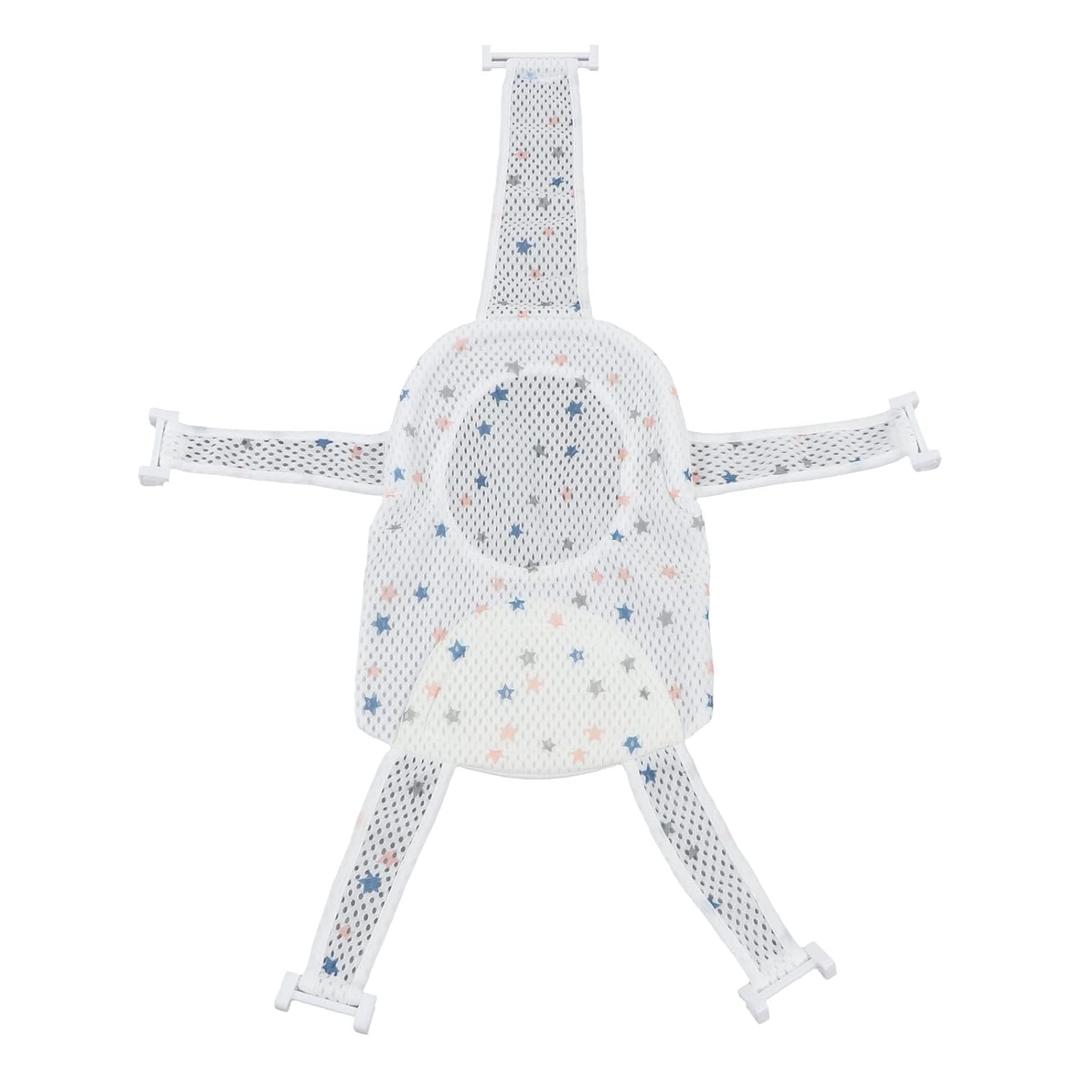 Baby Bath Seat Support Net,Universal Bathtub Shower Mesh for 0-18 Month Newborns (Star)