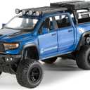 Toy Trucks for Boys 1/32 Diecast Trucks Mammoth Model Truck,Collectible Pickup Truck Model Kit,Pull Back Cars with Lights and Sounds,Toy Trucks for Boys Age 4-7Blue