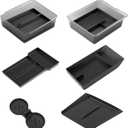 2025 Upgrade Center Console Organizer Tray for Tesla Model Y Juniper Accessories 2026 [Tailor-Made, Non-Slip & Wear-Resistant and Easy to Clean] Durable ABS+Silicone Center Organizer Set - 6Pcs