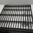 Dog Pen Pet Playpen Dog Fence Indoor Foldable Metal Wire Exercise Puppy Play Yard Pet Enclosure Indoor Outdoor 8 Panels 24 Inch with Bottom Pad/Top Cover (Black with top Cover)