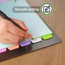 HABGP 96Pcs/12 Set Binder Dividers with Tabs, 8 Color Tab for 3 Ring Binder Dividers, Page Folder Dividers for 3 Ring Binder Sheet Paper Protectors, Plastic Tabbed File Dividers with Tabs