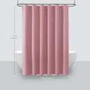 Inhousolu Fabric Shower Curtain Waffle Weave, 230 GSM Heavy Duty, Weighted Hem, 14 Metal Hooks, Water Repellent, Machine Washable, Hotel Spa Luxury Bath Curtain Set, 72 x 72 Inch, Pink