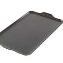 Nordic Ware Two Burner Griddle, 10.3 x 17.4 inches, Non-Stick, Black
