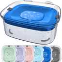 AONKEY 3L Dog Water Bowl No Spill, 101oz Large Spill Proof Dog Bowl Reduce Refill, Anti Splash No Mess Dispenser Dripless Slow Drinking Water Bowl for Sloppy Messy Drinkers (Navy Blue)