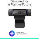 Logitech C920x HD Pro PC Webcam, Full HD 1080p/30fps Video, Clear Audio, HD Light Correction, Works with Microsoft Teams, Google Meet, Zoom, Nintendo Switch 2s new GameChat mode, Mac/Tablet- Black