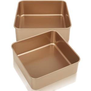 Baking Sheet Pans, 2 Pack Nonstick Baking Sheet Pans, Cookie Sheet, Brownie Pan, Bread Pan for Toaster Oven, Small Baking Tray, Bakeware for Cakes, Cookies & Breads (7 Inches)