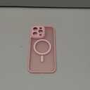 CANSHN Magnetic Compatible with iPhone 14 Pro Max Case, Upgraded [Full Camera Protection] [Compatible with Magsafe] [Translucent Matte] Shockproof Protective Phone Case Cover 6.7 Inch - Pink