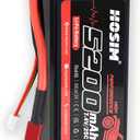 Hosim 2S 7.4V 5200mAh Lipo Battery 25C RC Car Truck RC Vehicles Boat Battery Fit for X08 X07 X07W High Speed RC Cars 1/10 Scale Remote Control Car