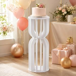 PROY 1 Pcs Plastic Cylinder Stands for Party Cake Pedestal Stand 29.5 In