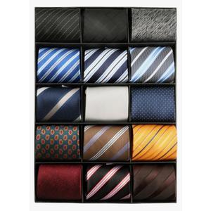 kaxilu Neckties for Men's 12pcs Assorted Zipper Ties for Men, Silky Zip Up Ties, Men's Adjustable Pretied Ties Set