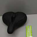 MSDADA Oversized Bike Seat, Comfortable Wide Bike Seat Cushion for Men Women, Excercise Bike Seat Replacement for Stationary/Exercise/Indoor/Outdoor/Mountain/Road Bikes (Black)