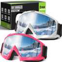 OXG Ski Snowboard Goggles for Men Women, UV Protection Ski Snow Goggles for Adult Youth Winter Snow Sports (Pink/White+sliver(vlt9.3%))