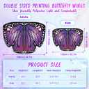 Double-Sided Printing Butterfly Costume for Women and Girls Butterfly Wings Adult Cape Halloween Costumes Fairy Wings (Kids)