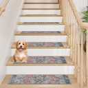 OJIA Non-Slip Stair Treads for Wooden Steps 30"x8" Indoor Stair Runner 15PCS Residue-Free Rubber Backed Carpet Stair Treads Staircase Step Treads Soft Stair Rugs Mats for Kids and Dogs