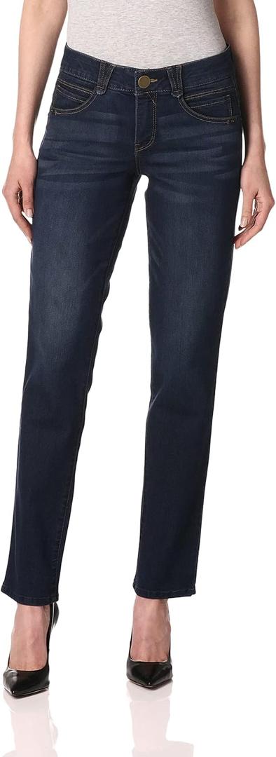 Democracy Women's Ab Solution Straight Leg (6 Long, Indigo)