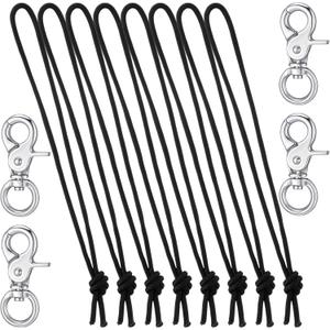 Soulchen 2 Sets Snowboard Leash Cord Clip Ski Skate Leash Adjustable Snowboard Binding Straps Safety Body Board Strap Replacement for Bindings Boots Women Men