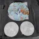 12-Piece Bone China Dinnerware Set for 4, Vintage Turquoise Peacock Floral Plates and Bowls with Hand-Painted Gold Trim, Oriental Tableware, Dishwasher Safe for Daily & Formal Occasions