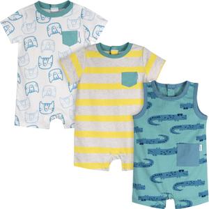 Onesies Brand baby-boys 3-pack Romper (24 Months, Critters)