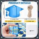 Gerrii 30 Pcs Acrylic Graduation Cap Gift Tags with Ropes Mirrored DIY Name Tags Place Cards Class of 2026 Graduation Party Decorations for Graduate Party Favor Supplies(Blue)